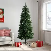 Syfax Artificial Hinged Christmas Tree 210 cm PE y PVC Verde