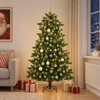 Syfax Árbol de Navidad Artificial con Adorno 180 cm 300 LED