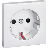 Merten : Placa central para enchufe Schuko con sistema de montaje BRSTPm, aluminio, modelo MEG2330-0460