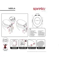 Spirella 10.21305, Asiento de váter alargado, resistente, color terracota, fabricado en ABS y duroplástico, dimensiones: 371 mm x 455 mm