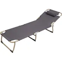 Gistuch Camas de camping con almohada integrada, impermeables, cómodas y ajustables, ideales como cama para niños, para usar junto a la piscina, en la playa o en la terraza
