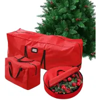 Merkloos Bolsa de almacenamiento para árbol de Navidad artificial con cremallera