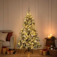 Syfax Árbol de Navidad Artificial con Adorno 150 cm 150 LED