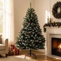 Syfax Árbol de Navidad artificial con ramas articuladas 180 cm PVC