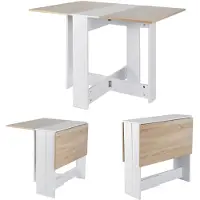 StarTech.com Mesa plegable para cocina y comedor - Mesa rectangular de madera, 102,5 x 76 x 73 cm - Para 4-6 personas - Estilo escandinavo - Color caqui
