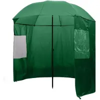 StarTech.com Paraguas para pesca: protección contra la lluvia para pescadores. Dimensiones: 240 x 210 cm. Fabricado en poliéster impermeable. Color: verde militar