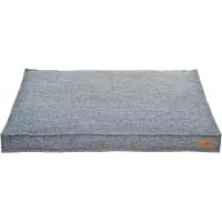 StarTech.com Cama para perros grande - Cojín rectangular para perros, tamaño 2XL - Funda de lino desmontable - Colchón de espuma - Revestimiento interior impermeable - Base antideslizante - Gris