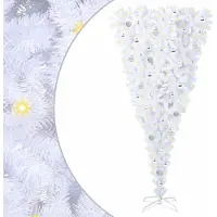 Syfax Árbol de Navidad artificial, blanco, de 210 cm, fabricado en PVC y acero