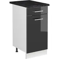 Vicco Armario bajo para fregadero R-Line Antracita alto brillo/Blanco 40 cm encimera Antracita, Model 72858