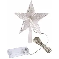 Spetebo Adorno para el árbol de Navidad / Temporizador - Estrella LED - 10 LEDs - Funciona con pilas