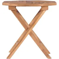 LTPRTZ Mesa de jardín plegable - Mesa plegable - Disfrutar al aire libre - Teca sólida - 45 x 45 x 45 cm - Marrón