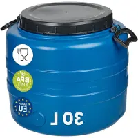 LTPRTZ Recipiente de recogida de agua de lluvia - Contenedor de agua - Para recoger agua de lluvia - Fabricado en la UE - 30 litros - Azul
