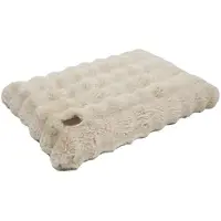 LTPRTZ Cama de mascotas - Colchón de perro cachorro - descanso cómodo - cubierta desmontable - 76 x 51 x 10 cm - Beige