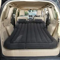 Markenlos Colchón inflable para coche, modelo Golf 7, 145 x 90 cm, color negro, ideal para camping y viajes, incluye bomba