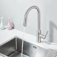 StarTech.com Grifo de cocina – Grifo de fregadero extraíble – Agua caliente y fría – Giratorio 360° – Monomando – Cartucho cerámico – Acero inoxidable 304 – Niquelado