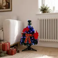 Syfax Árbol de Navidad de fibra óptica 64 cm 12 LED Multicolor PVC