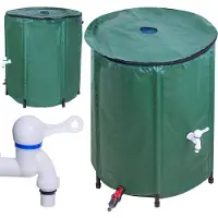 Pricenet Depósito Agua Pluvial Con Grifo Barril Agua Lluvia 200l