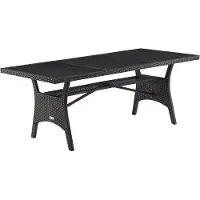 WAN Mesa de jardín de polirattán de alta calidad con mesa WPC ajustable en altura