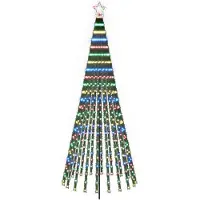 Syfax Árbol de Navidad LED 250 cm 475 LED Multicolor Acero Negro