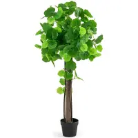 Merkloos Árbol artificial de 110 cm con hojas realistas y tronco de madera