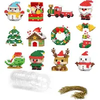 Merkloos Calendario de adviento con 12 piezas de construcción para Navidad