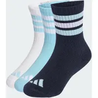 Adidas adidasPack de 3 pares de calcetines clásicos 3-Stripes con amortiguación para niños 19-21 Night Navy / Icey Blue / White Niño