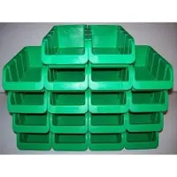 LTPRTZ Cajas de pilas sin lids - Juego de cajas de almacenamiento - Taller Organizar - Muy A prueba de escoria - 18 piezas - Verde