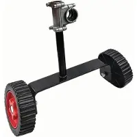 LTPRTZ Ruedas de apoyo Trimmer - Ruedas auxiliares Jardín - Jardinería de apoyo - Altura ajustable - 26/28mm Eje - Negro