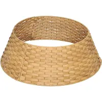 BellaFurn Adorno para árbol de Navidad, diámetro 68 cm - Adorno para la base del árbol | Color: Madera natural | Dimensiones: 68 x 68 x 22 cm