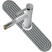LTPRTZ Cocina Grulla Mat - Grulla de Humedal - Limpieza de la cocina - Absorción Tierra de gravilla - 45 x 10 cm - Gris