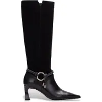 Hispanitas para mujer. HI265123 Botas de piel Paris negro (37), 5 a 8cm, Cremallera, Casual, outlet 2026.