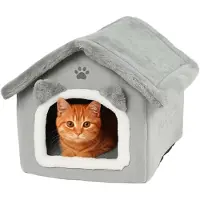 Purlove Purlov 25706. Cama para gato, 39 x 38 x 35 cm, color gris