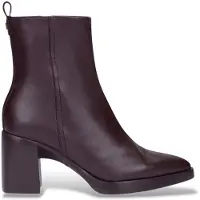 Wonders para mujer. L-1601 Botines L-1601 de piel granate (38), Marrón, 5 a 8cm, Cremallera, Clásico, outlet 2026.