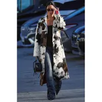 Desigual Abrigo de invierno marrón / negro / blanco lana