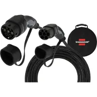 Brennenstuhl Cable de carga para vehículos eléctricos, tipo 2 - - 1384000 - Longitud: 5 metros, 11 kW, color negro, grado de protección IP55