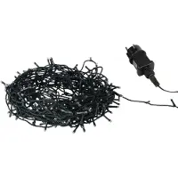 Spetebo Guirnalda de luces LED para Navidad, color blanco cálido, 24 metros / 320 LED. Decoración para jardín, iluminación con enchufe de red, funciona con electricidad, para uso en exteriores