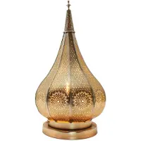 Marrakesch Orient & Mediterran Interior Lámpara de mesa oriental, modelo "Kais", color plata