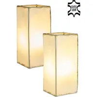 Marrakesch Orient & Mediterran Interior Conjunto de 2 lámparas de noche, lámparas de mesa, lámpara Janka, color natural