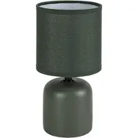 Rabalux 74055, lámpara de mesa Daphni, verde, cerámica, casquillo E14