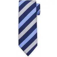 Suitable Corbata Seda Multistripe Navy Azul Azul marino