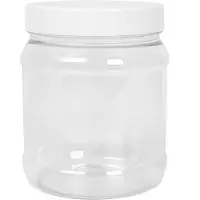 Pro-Line Expert Vaso de vidrio transparente con tapa, rosca 100/400, capacidad de 1000 ml