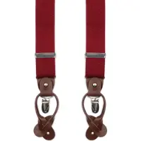 Suitable Luxe Tirantes Rojo Burdeos