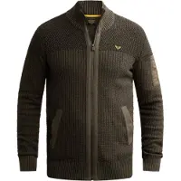 PME Legend Cárdigan Multiestructura Cremallera Beluga Verde oscuro Verde talla