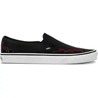 Vans Unisex Classic Slip-on Rose Embroidery Black/red Talla: 36.5 | Mocasines Outlet | Unisex | Rosa