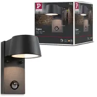 Paulmann . Lámpara LED para exterior, modelo Capea, con sensor de movimiento (IR) y control de luz ambiental