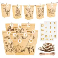 Merkloos Calendario de adviento - 24 días - Calendario navideño decorativo - Duendes - Para adultos