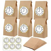 Zaltino Bolsas de adviento temáticas de Nochevieja con pegatinas de cuenta regresiva, paquete de 6 unidades