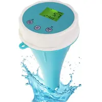 Merkloos Medidor de calidad del agua flotante - Bluetooth - Cloro, pH, EC, ORP y salinidad - 6 en 1 - Pantalla con luz
