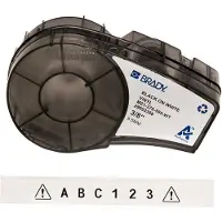 Brady M21-375-595-WT cinta de vinilo negro sobre blanco 9,53 mm x 6,40 m (original)
