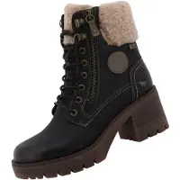 Mustang Botines con cordones 'Caro' crema / negro